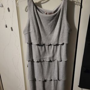 Philosophy Gray Tiered Mini Dress